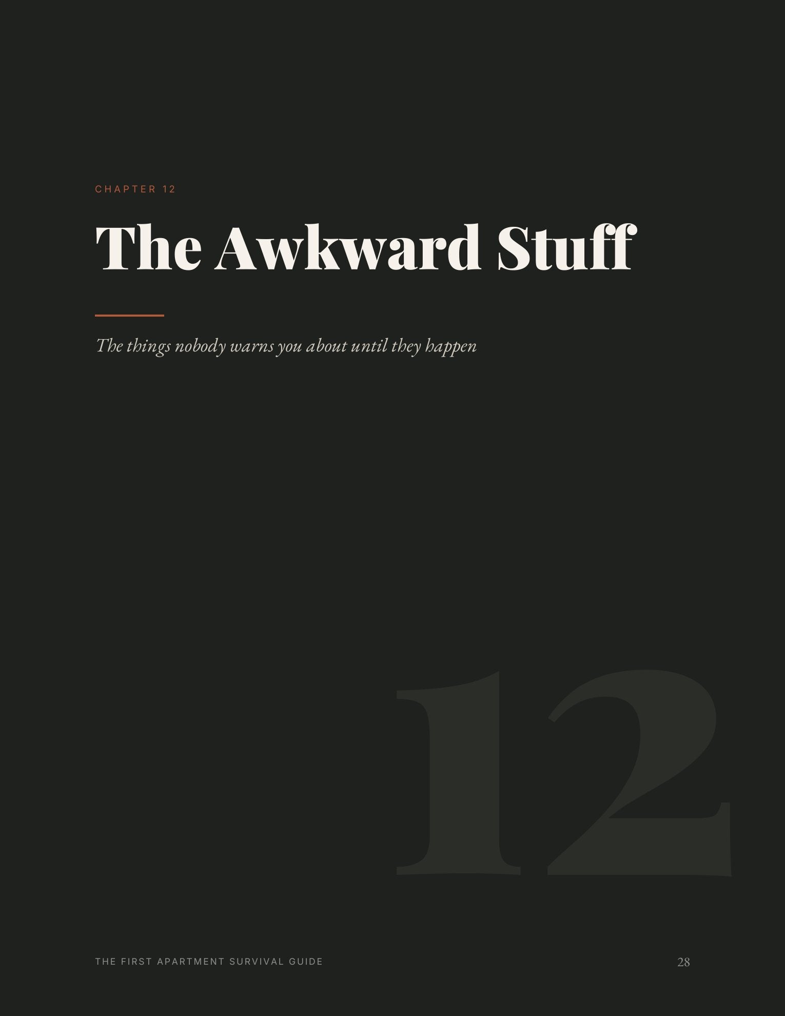 The awkward stuff