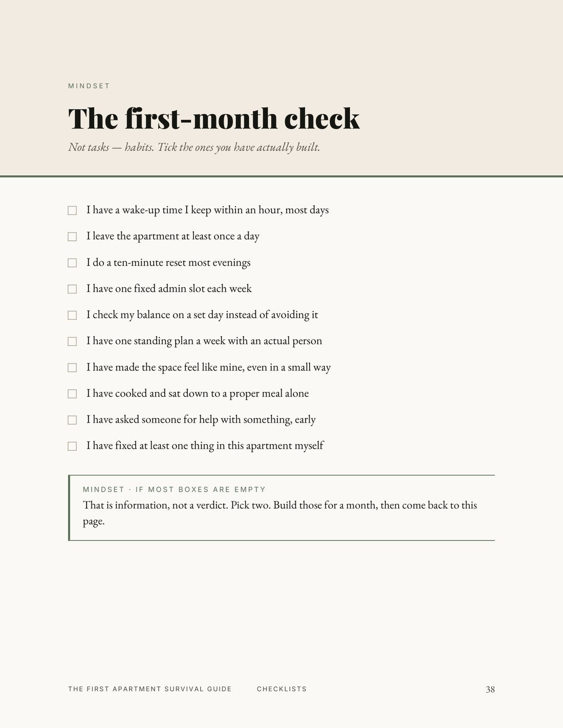 The quiet trap of the first year